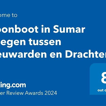 Woonboot In Sumar Gelegen Tussen Leeuwarden En Drachten Suameer Ngoại thất bức ảnh